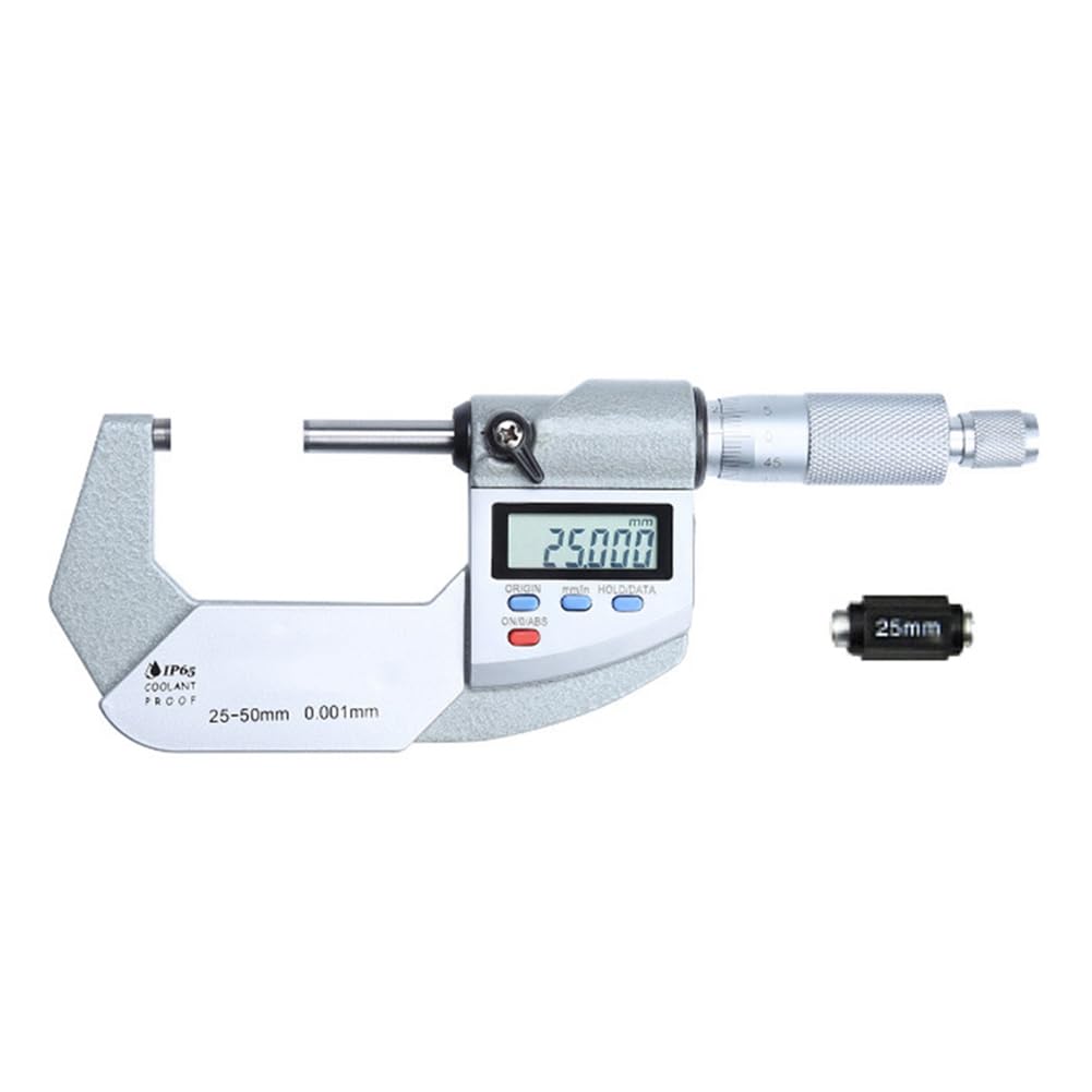 Vjsujehgy Digital Display 0.001mm Micrometer IP65 Waterproof Electronic Digital Caliper Gauge 50mm-75mm