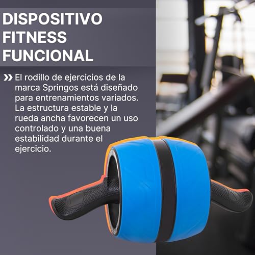 Rueda Abdominal Antideslizante para Ejercicio: Rodillo de Masaje Muscular y Entrenamiento en Casa – Máquina de Pilates y Fitness – SPRINGOS - imagen 4