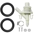 Upgraded 385311641 RV Water Valve &2 Pack 385311658 Flush Ball Seal for Pedal Flush Valve Toilet by Blutoget - RV Toilet Valve Fit for Sealand Dometic 300, 310, 311, 320, 321 RV Toilets& Marine Toilet