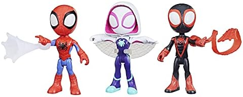 Marvel Spidey and His Amazing Friends 3 Pack, 4-Inch Scale Action Figures, Includes 3 Figures and 3 Accessories, Ages 3 And Up, Frustration Free Packaging (Amazon Exclusive)