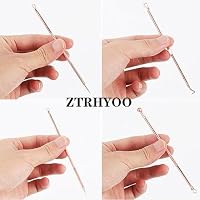 ZTRHYOO Blackhead Remover Pimple Comedone Extractor Tool Best Acne Removal Kit - Treatment for Blemish, Whitehead Popping, Zit Removing for Risk Free Nose Face Skin with Case (Rose) — image 8