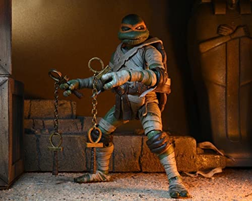 Anime Unviersal Monsters X Teenage Mutant Ninja Turtles: Michelangelo As The Mummy Ultimate 7" Action Figure #TOP20