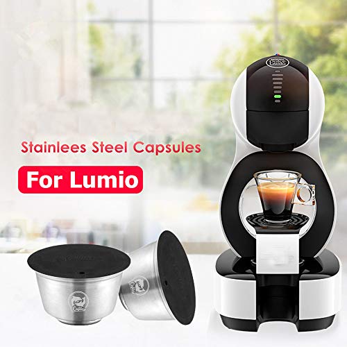 BRBHOM i Cafilas Cápsula de café reutilizável para Dolce Gusto, Lumio, capsula reutilizável com 1 co