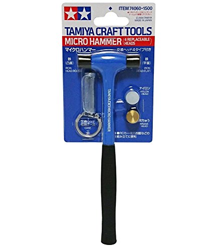 Micro marteau Tamiya 74060 avec ses 4 têtes interchangeables pour modélisme