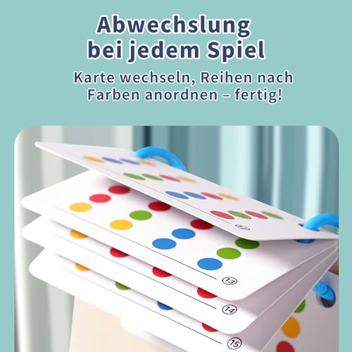 Demenz Beschäftigung – Farb-Memory Spiel für Senioren aus Holz, 20 Karten, beidseitig bespielbar, sicher fixierte Karten, leicht greifbar – Spiele für Demenzkranke, Aktivierung & Erinnerungstraining