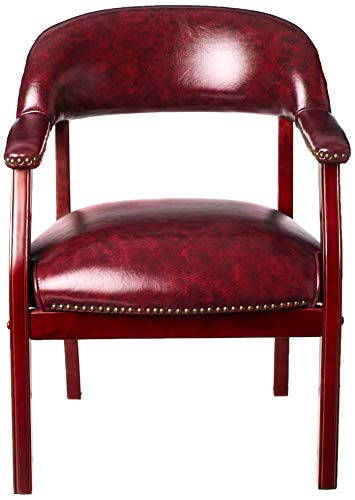 Boss Captain’s Chair In Burgundy Vinyl #TOP3
