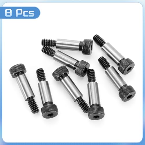 QUARKZMAN Legierungstahl Sechskantkopf Schulter Schrauben, 5/8 Schulterlänge, 1/4 Schulterdurchmesser, #10-24 Gewinde, 8 Stück