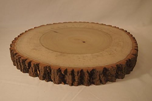 16 to 17" Poplar tree slab, 1 3/4" Thick wood slice, rustic wedding cake stand, centerpiece