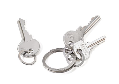 Troika Sistema Freekey® – KR15-02/ST – Llavero – Sistema Patentado Freekey® – Apto para uñas – 3 Anillos – Acero Inoxidable – Acero Inoxidable Mate – Plata Original, Silver, 4 cm, Llavero