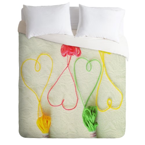Funda de edredón de corazones Happee Monkee Matrimonio Doble para textil hogar 3