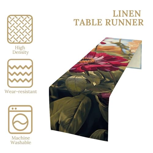 Chemin de table en lin lavable pour protéger et décorer votre table - 4