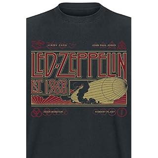 Générique LED Zeppelin Zeppelin & Smoke Homme T-Shirt Manches Courtes Noir XXL - Les Beatles, Paul McCartney, John Lennon, RIngo Starr, George Harrison Générique LED Zeppelin Zeppelin & Smoke Homme T-Shirt Manches Courtes Noir XXL – Image 3