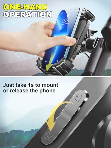 CRUIHOG Suporte de telefone de bicicleta, suporte de telefone para guidão de bicicleta de motociclet