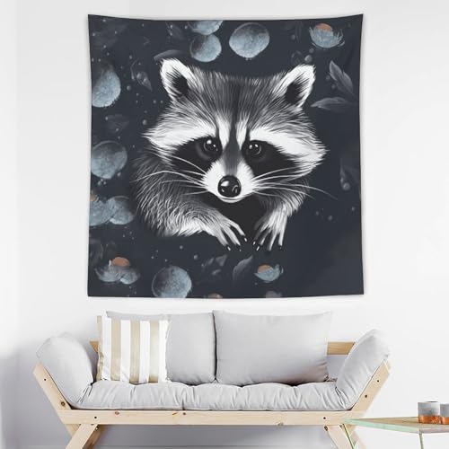Toile de fond raton laveur idée cadeau décoration originale