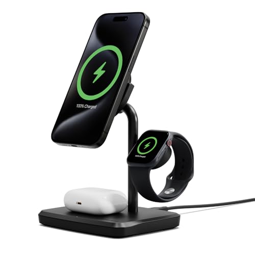 Chargeur magnétique sans fil Qi2 Cygnett bloc induction pour iPhone et Watch