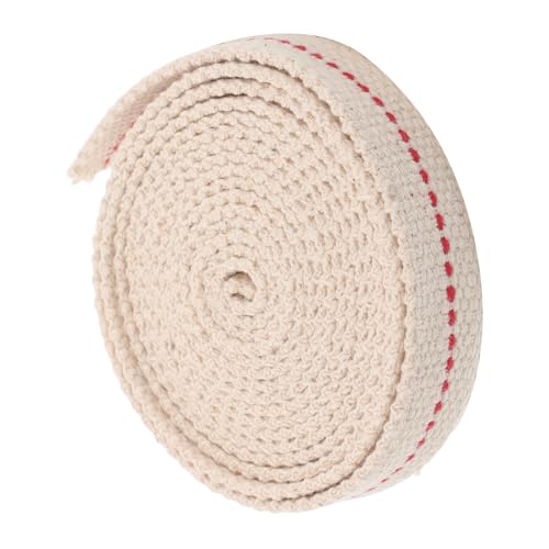 Healifty Mèche de Lampe à Pétrole en Coton 100% Pure Plate 15 CM de Large Longueur 2 M Remplacement pour Lampes à Huile de Camping et Lanternes Portables Mèche de Rechange pour