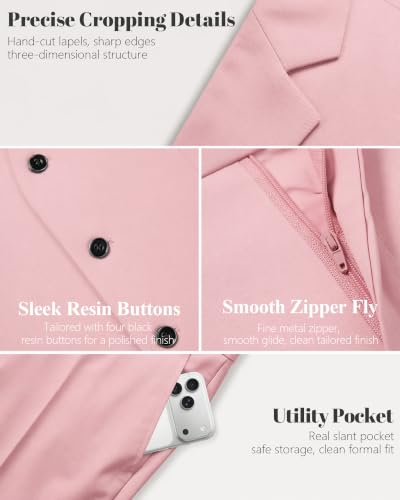 Image of MY'S Men's 3 Piece Suit Set with Tie, One Button Slim Fit Solid Jacket Vest Pants, Prom Party Wedding Business Suits for Men