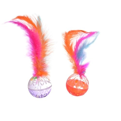 Ringo - Brinquedo para gatos bolinha com pena 4cm