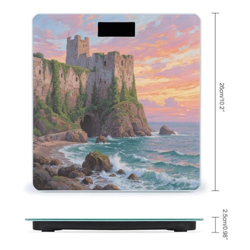 Báscula digital de baño Sea - Side Castle con vidrio templado miniatura 2