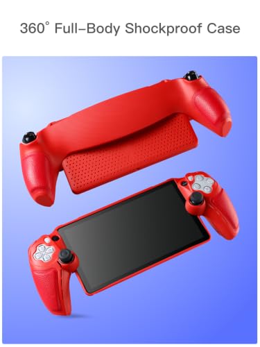 Image of UYIYE PlayStation Portal Case, Slim Shockproof Protective Cover,Retro Red