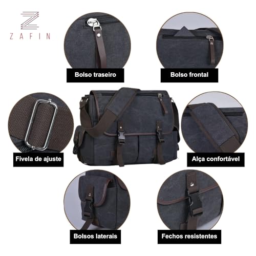 Bolsa Tiracolo Masculina Mensageiro Transversal Pasta Resistente Carteiro Ideal Para Trabalho Viagem
