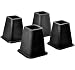 Home-it 5 to 6-inch SUPER QUALITY Black bed risers, helps you storage under the bed 4-pack