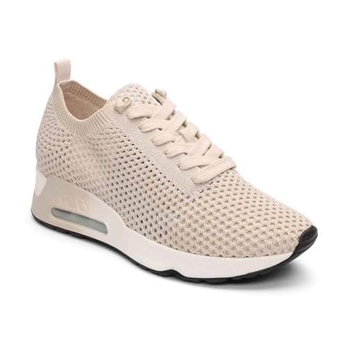 ASH Women's Laika Metallic Knit Sneaker Fashionable Lightweight Comfort Shoes with Breathable Design