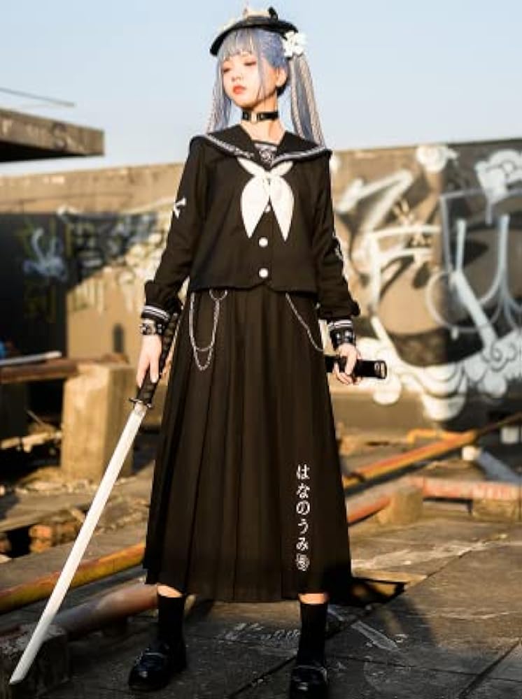 Amazon.co.jp: [66COS] 不良少女JK 制服 長袖 コスプレ ロング