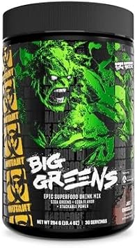 Mutant Big Greens, 40+ Superfoods, Spirulina, Just Chocolate, 10.4 oz