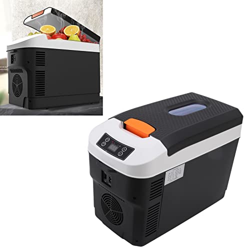 Geladeira elétrica portátil, alça de ombro design para casa UE 220 V mini geladeira display digital