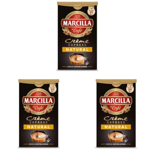 Marcilla Café Molido Crème Express | Natural | 250g (Paquete de 3)