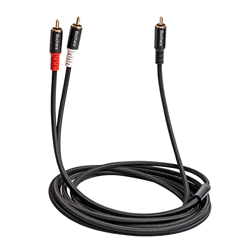 Câble séparateur RCA mâle 2RCA tressé OFC 1m pour éliminer les grésillements du caisson
