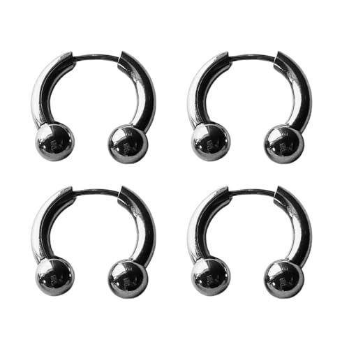 Pierced Owl 18GA Stainless Steel Faux Stretched 8GA Horseshoe Barbell Earrings, Sold as a Pair