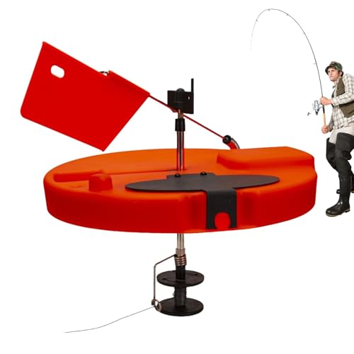 Orange Ice Fishing Tip-Up Strike Indicator with Alarm Flag