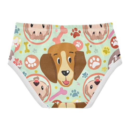 Cartoon Toddler Girls Underwear 2t Cotton Girl Panties Cute Cute Dogs Colorful Bones Green Briefs Underpants2