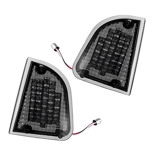 Partsam 1Pair Amber 29 Led Front Turn Signal Lights And Parking Lights Assembly Replacement For Kenworth T600 T660 K300 T300 T330, Smoked Lens,Lh & Rh, 1157 Plug #TOP6