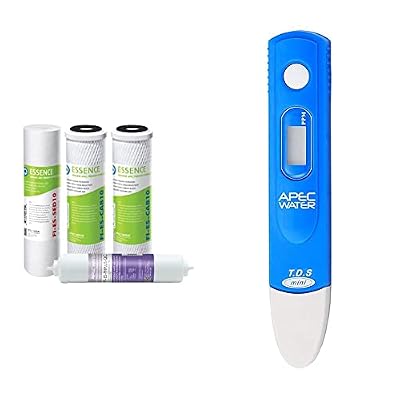 APEC Water Systems High Capacity Filter Set for Alkaline Reverse Osmosis System (ROES-PH75) and Pocket-Size TDS Water Quality Meter
