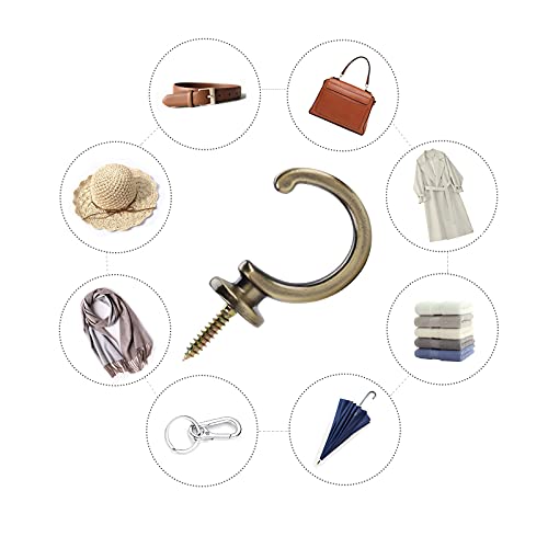 Dess 2 Pack Curtain Holdbacks Curtain Tiebacks Hooks Wall Mounted Curtain Hooks For Window Drapery/Clothes/Coat/Hat/Towel (Antique Bronze) #TOP3