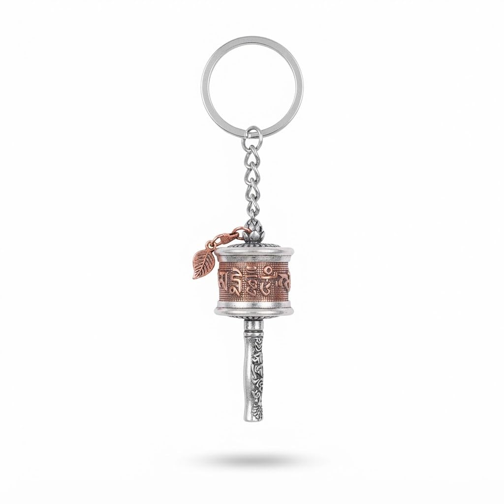 Tibetan Prayer Wheel Keychain | Mini Buddhist Prayer Wheel Pendant Key Ring | Spiritual Religious Charm for Men & Women | Good Luck, Peace & Meditation Gift-image-29