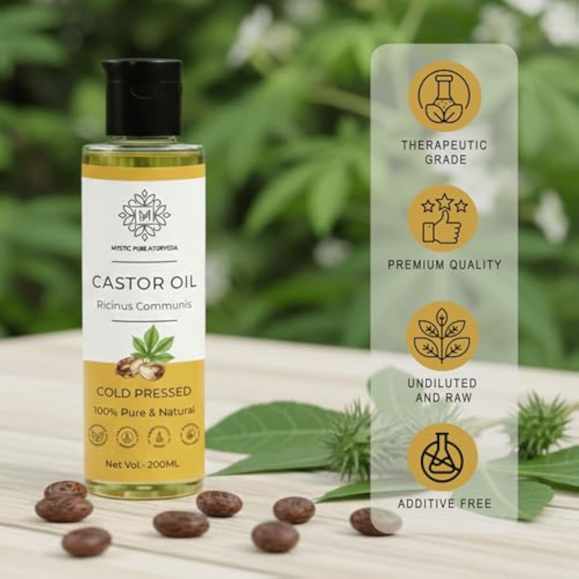 Cold Pressed Castor Oil, Natural Hair Growth Solution