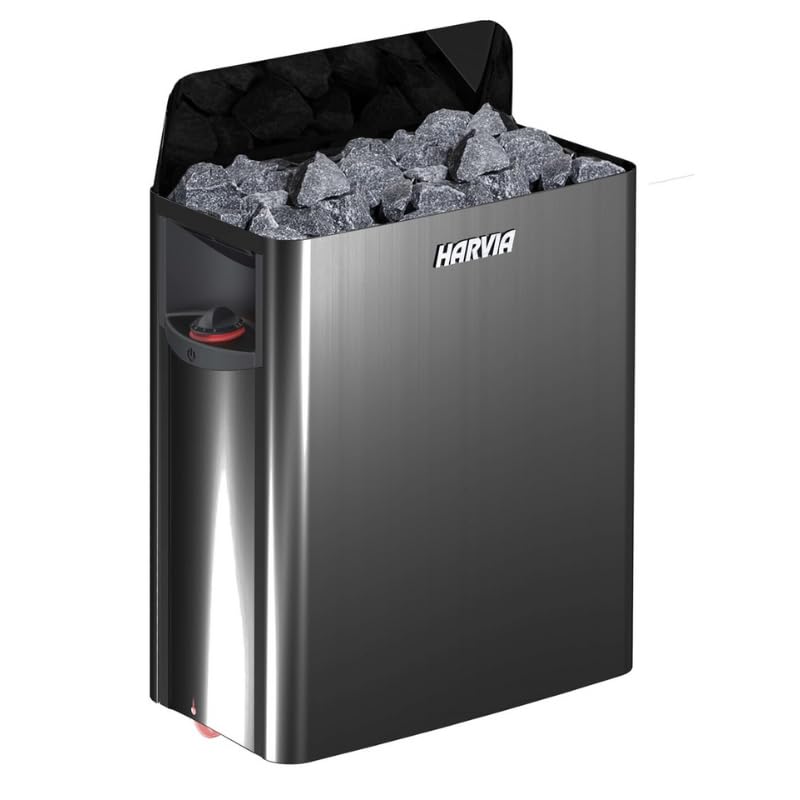Harvia Saunaöfen The Wall Black Steel (Steuergerät: Eingebaut, 4.5 kW)