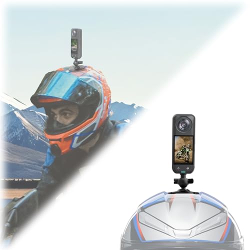 Flymile 2Pack Helmet Flexible Adhesive Mount for Insta360 360 Adjustable Sticky Holder with Safety Buckle for GoPro Insta 360 X5/X4/Ace Pro 2/GO 3S for DJI Action 6 5 4 Motorcycle Ski Accessories