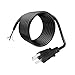 LCMLA 9.8ft 12 Gauge 3 Prong Heavy Duty Replacement Power Supply Cord Cable 110V 115V 120V Pigtail, for Power Tools, Appliances, 12 AWG 3 Conductor Wire Cable Black