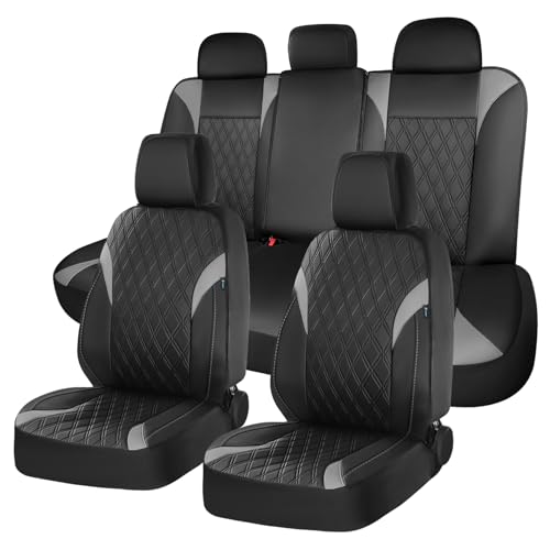 Image of FLORICH Seat Covers, Car Seat Covers Full Set, Waterproof Leather Car Seat Protector, Front and Rear Seat Covers for Cars, Automotive Seat Covers Universal Fit for Most Cars SUV Truck