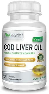 COD Liver Oil | 100 Softgels | Natural Source of Omega 3 Fatty Acids | Triple Strength | Best Immune Health, Healthy Bones & Muscles Dietary Supplement |
