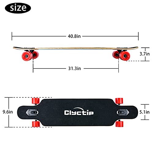 Longboard CLYCTIP 41 Zoll mit ABEC-11 Kugellagern