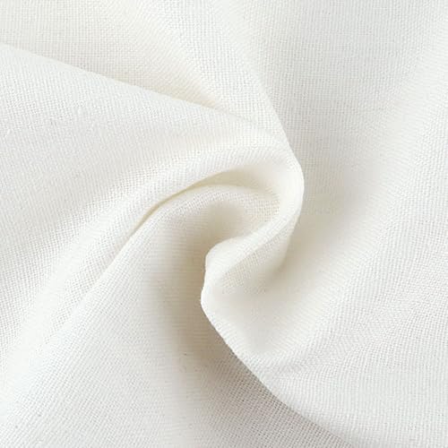67cmx1m Cotton Linen Fabric Beige Embroidery Fabric Needlewo