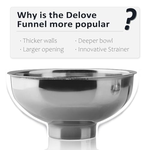 Delove Canning Funnel With Strainer For Wide And Regular Mason Jars thumb #2