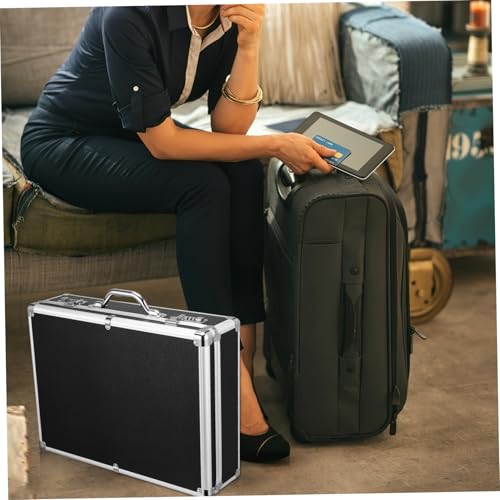 Milisten Briefcase for Men Aluminum Locking Case Suitcase Portable Workstation for Safe Storage3