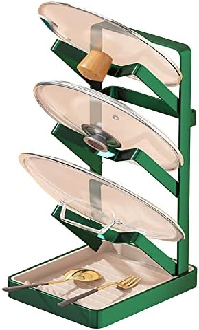 STARRY G Cooking Spoon Rest with Drip Pan, Pot Lid Holder Stand, Kitchen Utensils Rest with Lid Holder, Countertop Organiser Rack for Cooking Tools, Light Luxury Flatware Tray Shelf - White 1 Layer